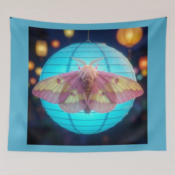 Item preview, Rosy Maple Moth Lights on a Paper Lantern designed and sold by Tridentulus.
