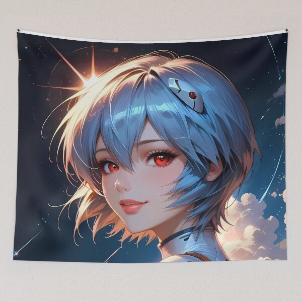 Item preview, Rei Ayanami Neon Genesis Evangelion City Anime Girl Waifu designed and sold by mildaclairmo.