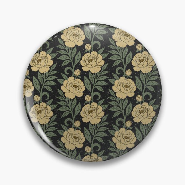Item preview, Medium scale of Dark Vintage Peony Botanical Floral Vine Repeat Pattern designed and sold by DColourMuse.