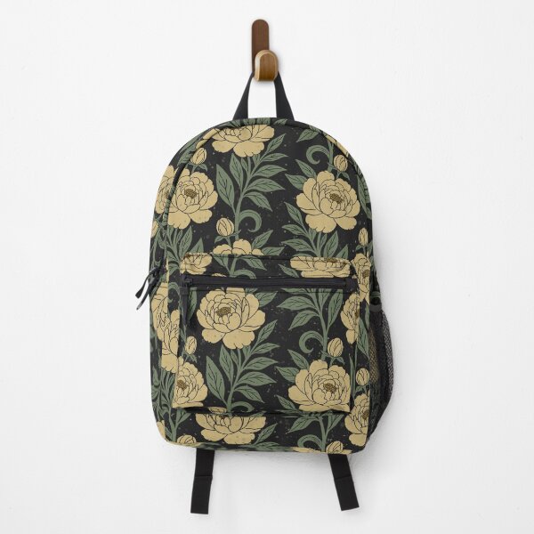Item preview, Medium scale of Dark Vintage Peony Botanical Floral Vine Repeat Pattern designed and sold by DColourMuse.