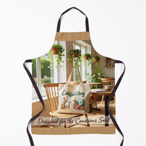 Item preview, Designed for the Conscious Soul — “Empathy” Tote on Dainty Wooden Café Chair | Mindful Dining Style designed and sold by Creative-RE.