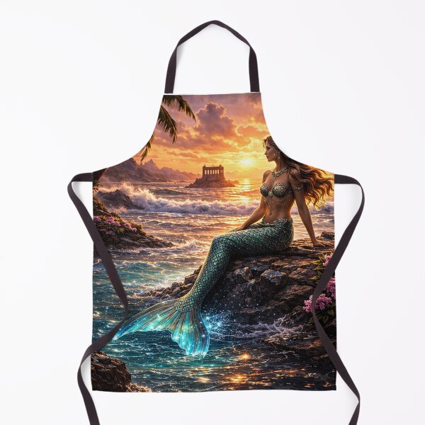 Item preview, Sunset Mermaid on a Tropical Shore designed and sold by Pixel Junkies Studio.