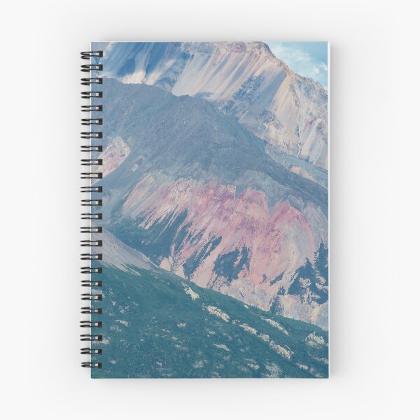 Item preview, Colorful diagonal mountain formations in Canada with foreground trees  designed and sold by lisavonbiela.