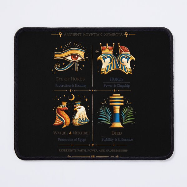 Item preview, Mythological Egyptian Symbols Chart - Vintage Gold & Teal Illustration designed and sold by Artful Expression .