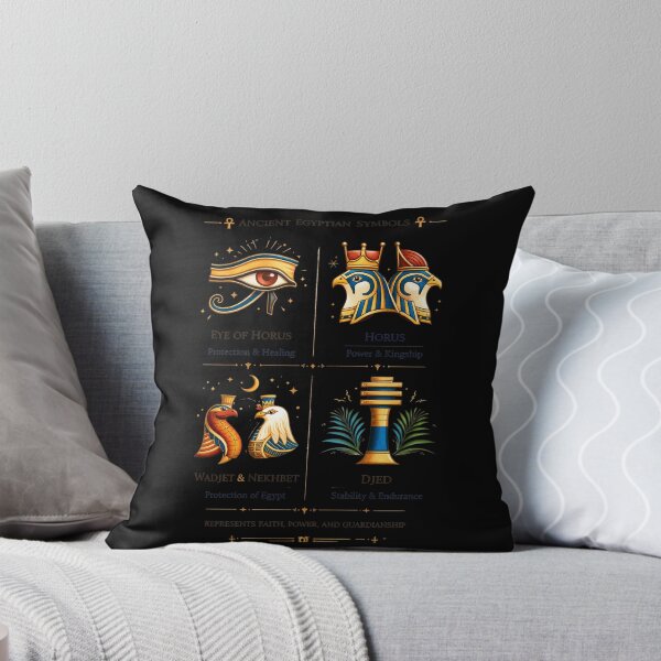 Item preview, Mythological Egyptian Symbols Chart - Vintage Gold & Teal Illustration designed and sold by Artful Expression .