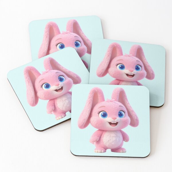 Item preview, Happy Pink Bunny Sticker designed and sold by Express210.