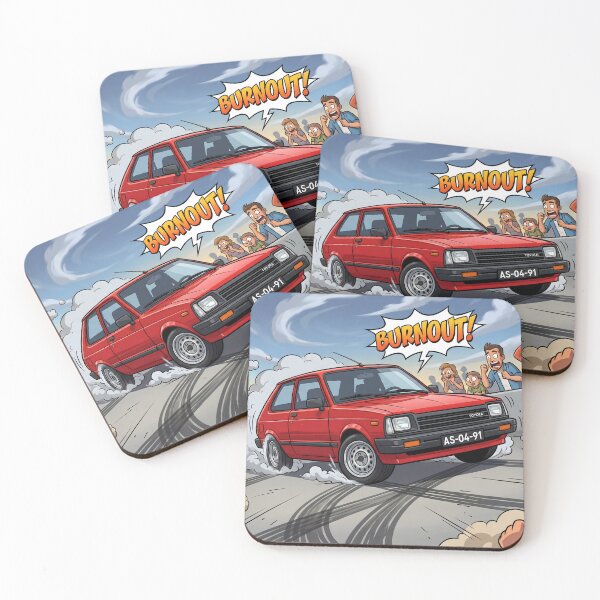 Item preview, Toyota Starlet KP61 Cartoon designed and sold by Racing Art Store.