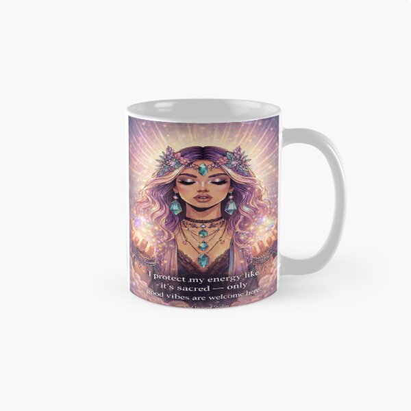 Artikelvorschau, Kunstdruck „Nur positive Vibes“ – Göttinnenmotiv | Spirituelle Affirmation für die Wand | Illustration für positive Energie | Ästhetik der Kristallhexe | Göttlich-weibliche Dekoration entworfen und verkauft von SoulInspiredStudios.