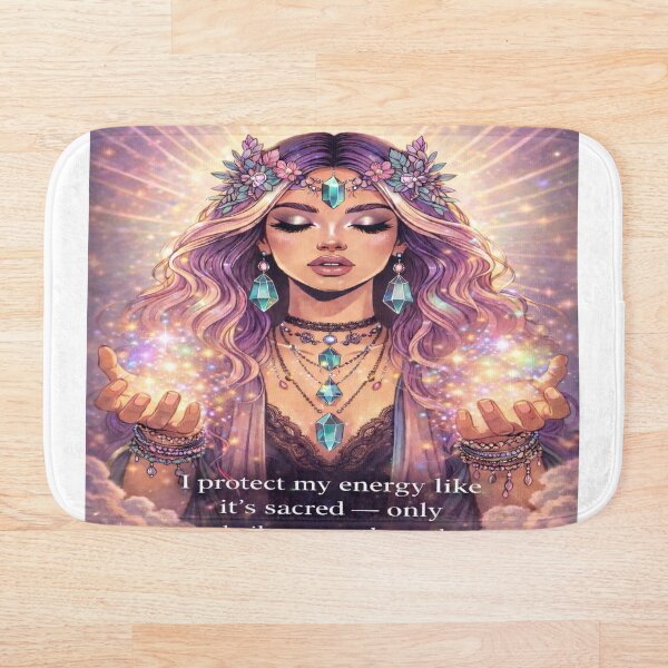 Item preview, Good Vibes Only Goddess Art Print | Spiritual Affirmation Wall Art | Positive Energy Illustration | Crystal Witch Aesthetic | Divine Feminine Decor designed and sold by SoulInspiredStudios.