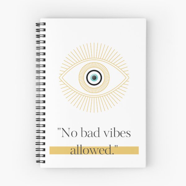 Item preview, Boho Evil Eye "No Bad Vibes" Art designed and sold by AuraLoft.