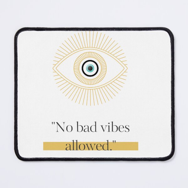Item preview, Boho Evil Eye "No Bad Vibes" Art designed and sold by AuraLoft.