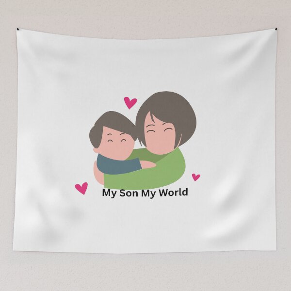 Item preview, My Son My World Cute Mom Love Design designed and sold by CozyMomDesigns.