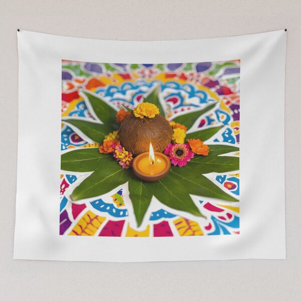 Item preview, Navratri Mandala Design Sticker designed and sold by Teewave-Ashish.