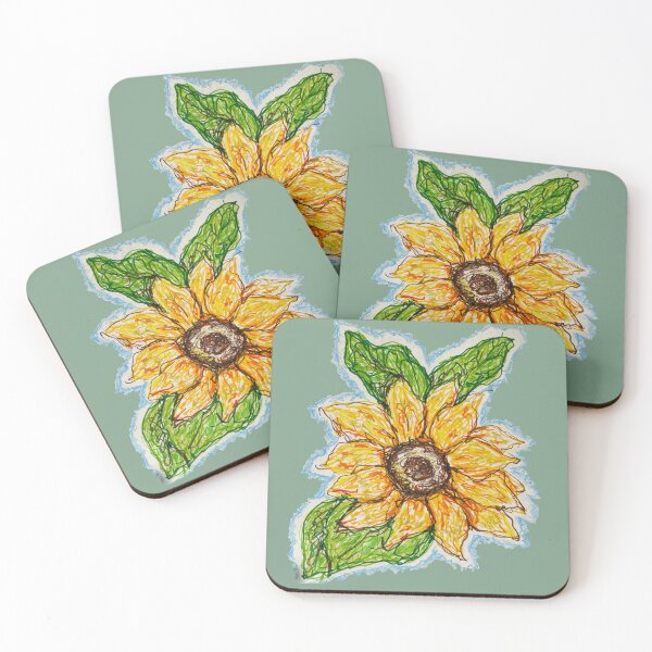 Item preview, Sunflower sketch designed and sold by FlutterByWorks.