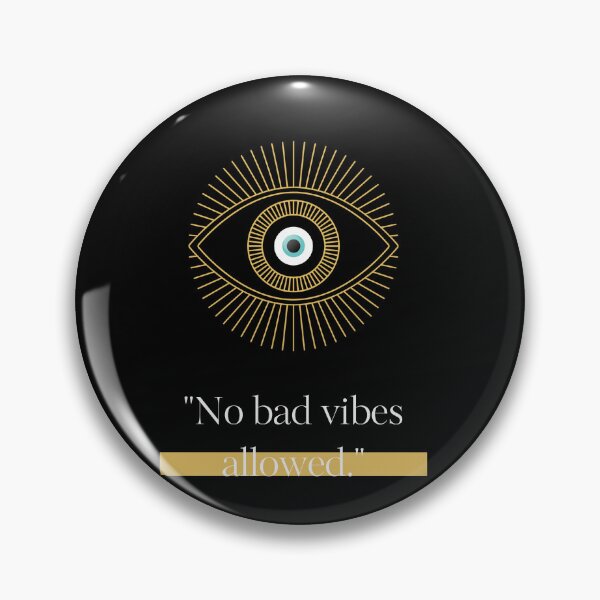 Item preview, Boho Evil Eye "No Bad Vibes" Art designed and sold by AuraLoft.