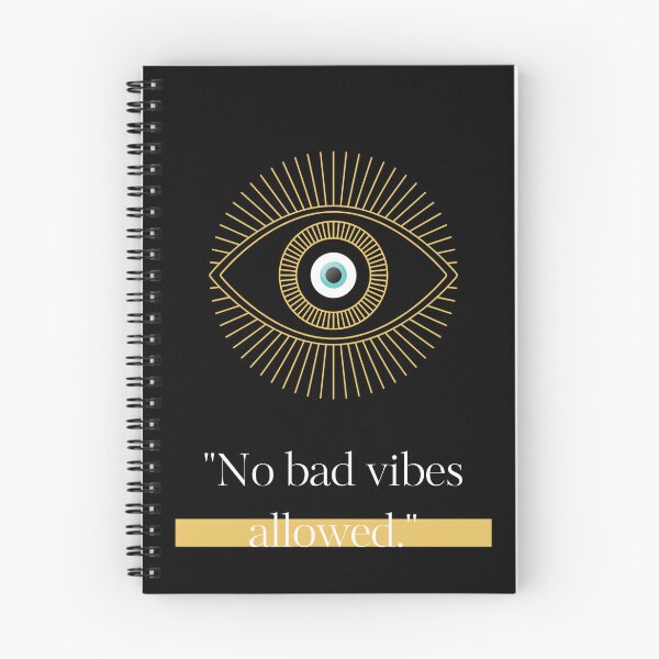Item preview, Boho Evil Eye "No Bad Vibes" Art designed and sold by AuraLoft.
