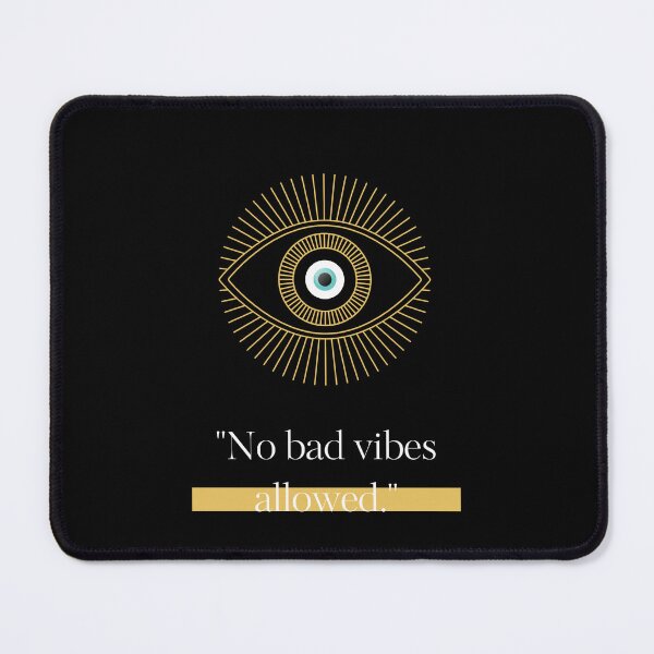 Item preview, Boho Evil Eye "No Bad Vibes" Art designed and sold by AuraLoft.