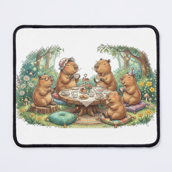 Item preview, Capybaras Having A Tea Party designed and sold by BankrobberGus.