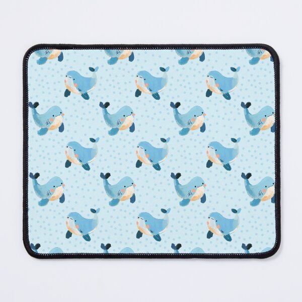 Item preview, Cute Whale Nursery Pattern in Soft Blue designed and sold by trajeado14.