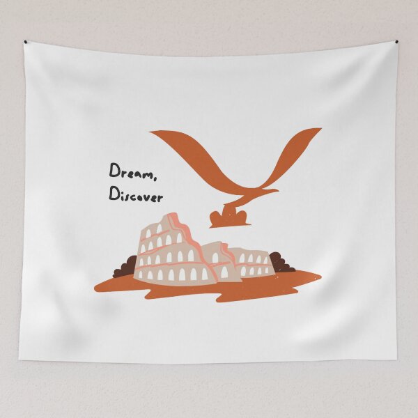 Item preview, Colosseum Rome Travel Art - Dream & Discover Illustration designed and sold by AuraLoft.