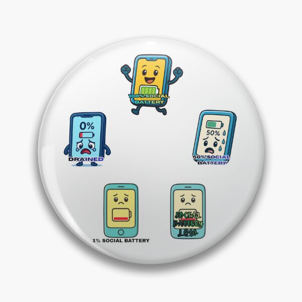 Item preview, Social Battery Series Collection Introvert Mood Energy Levels Sticker Set designed and sold by LumereAndCoeur.