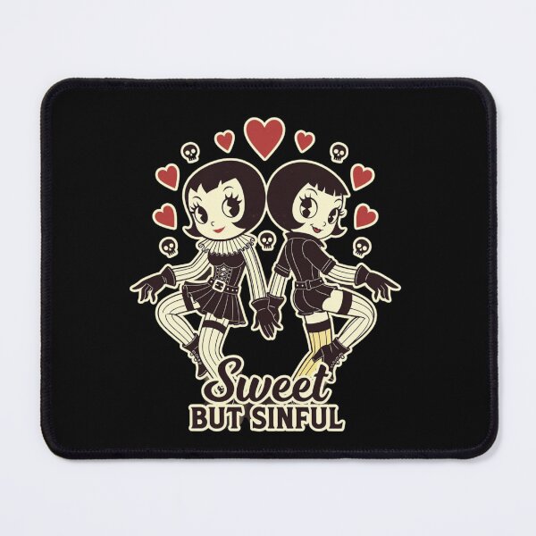 Item preview, Sweet but Sinful Rubber Hose Goth Girls – Cute Dark Vintage Cartoon Aesthetic designed and sold by ShirtsOfDeath.