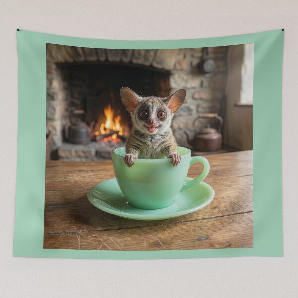 Item preview, Bush Baby in a Tea Cup designed and sold by Tridentulus.