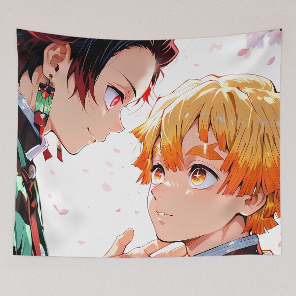 Item preview, Zenitsu Agatsuma Demon Slayer Dramatic Duo Spring Portrait designed and sold by mildaclairmo.