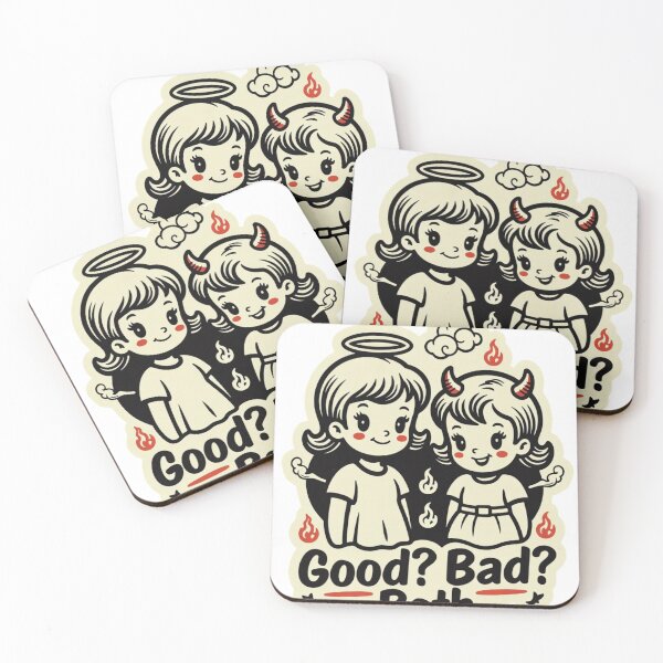 Item preview, Good Bad Both Rubber Hose Girls – Angel Devil Gothic Cartoon Aesthetic No.1 designed and sold by ShirtsOfDeath.