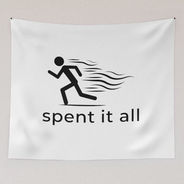 Item preview, Spent It All Funny Meme Minimalist  designed and sold by Pollock.