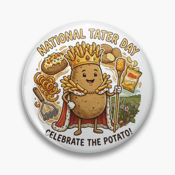Item preview, National Tater Day Funny Potato Food Holiday Sticker designed and sold by GymTanLaundry.