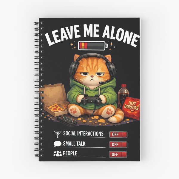 Item preview, Leave Me Alone Gamer Cat T-shirt | Introvert Gaming Cat w/ Controller & Snacks | Low Battery Mode Tee Shirt designed and sold by OlyvieArt.