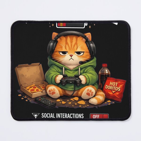 Item preview, Leave Me Alone Gamer Cat T-shirt | Introvert Gaming Cat w/ Controller & Snacks | Low Battery Mode Tee Shirt designed and sold by OlyvieArt.
