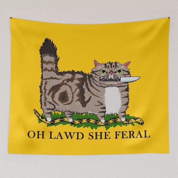Item preview, Oh Lawd She Feral Brown Tabby designed and sold by KilkennyCat Art.