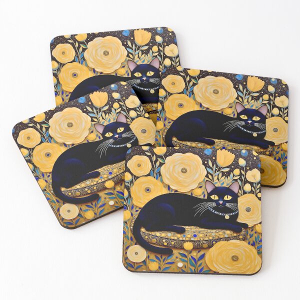Item preview, Gustav Klimt Cat in Flower Garden designed and sold by Vicky Brago-Mitchell®.