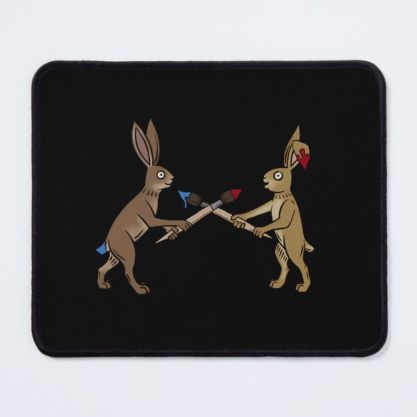 Item preview, Medieval Marginalia Bunnies Fighting Art designed and sold by wswrnyhj65.