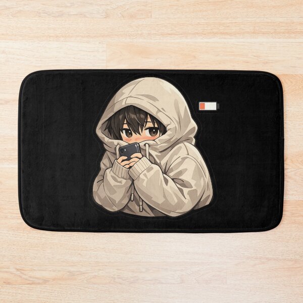 Item preview, Introvert Mood Anime Boy Hoodie | Low Social Battery Cute Sticker designed and sold by CutePearlStudio.