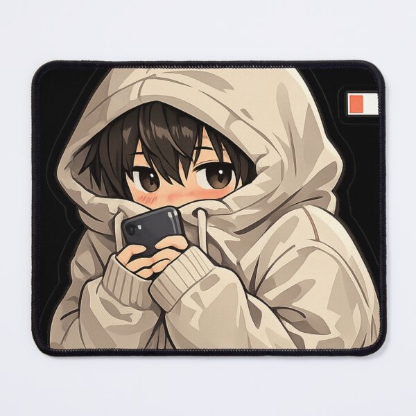 Item preview, Introvert Mood Anime Boy Hoodie | Low Social Battery Cute Sticker designed and sold by CutePearlStudio.