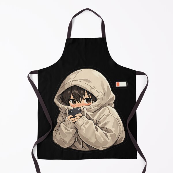 Item preview, Introvert Mood Anime Boy Hoodie | Low Social Battery Cute Sticker designed and sold by CutePearlStudio.