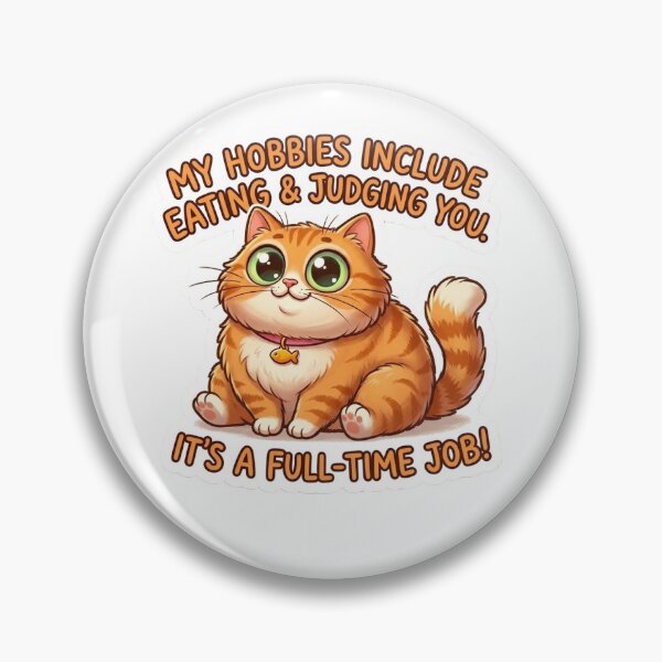Item preview, Cute judgmental overweight cat designed and sold by kadenji.