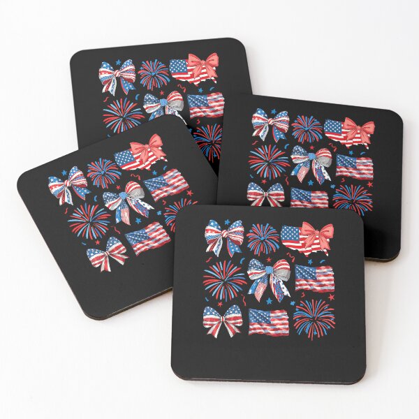 Item preview, Girls USA Flag Fireworks Bows Patriotic 4th of July Coquette designed and sold by Boutkimaewab.