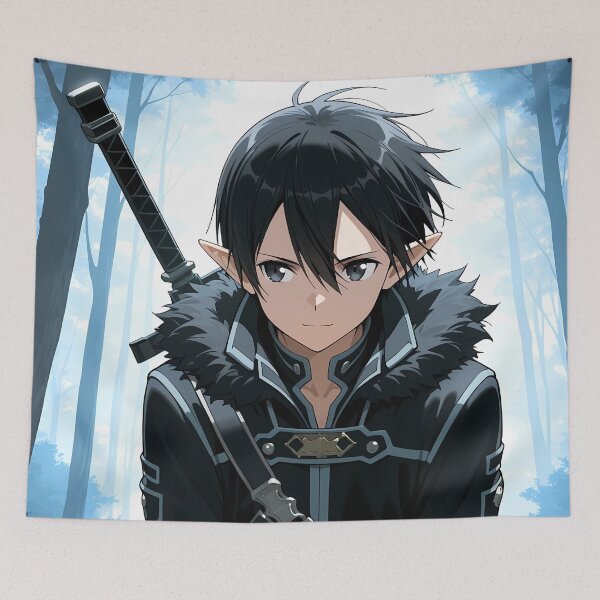 Item preview, Kirito Sword Art Online Forest Elf Portrait designed and sold by 108Recordings.