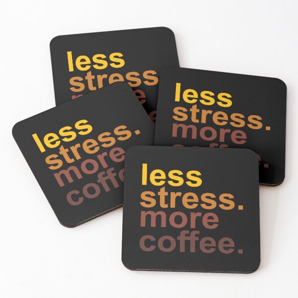 Item preview, Less Stress More Coffee – Funny Coffee Lover Quote Minimalist Typography Design designed and sold by artworkathome.