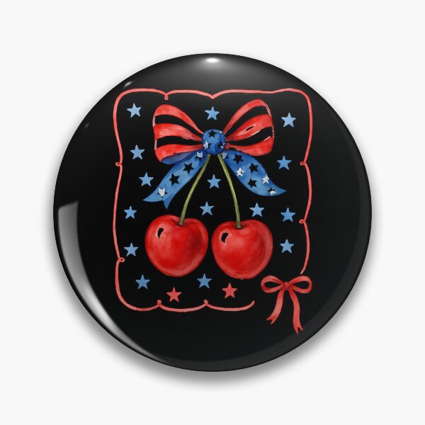 Item preview, American Coquette Cherry Bow Patriotic USA Flag 4th Of July designed and sold by Boutkimaewab.