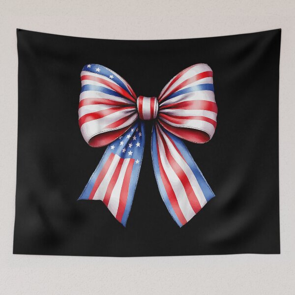Item preview, Patriotic USA Bow Tee for July 4th & Memorial Day designed and sold by Boutkimaewab.