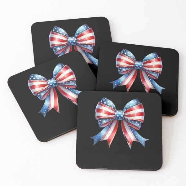 Item preview, Coquette Bow 4th Of July American Flag USA Red White Blue designed and sold by Boutkimaewab.