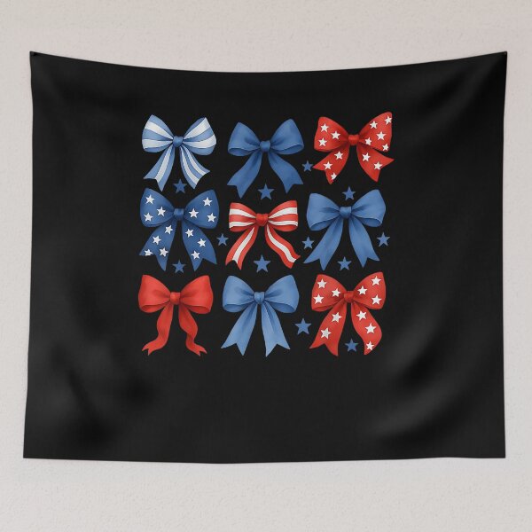 Item preview, Funny 4th of July Red White and Blue American Coquette Bows designed and sold by Boutkimaewab.