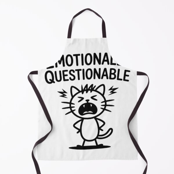 Item preview, Emotionally Questionable Funny Angry Cat Graphic Tee designed and sold by NewUSShop.