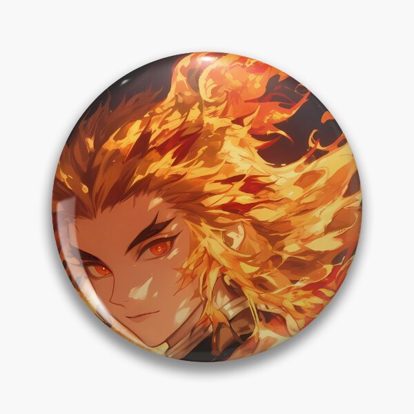 Item preview, Kyojuro Rengoku Demon Slayer Fiery Smile Night Glow designed and sold by 108Recordings.