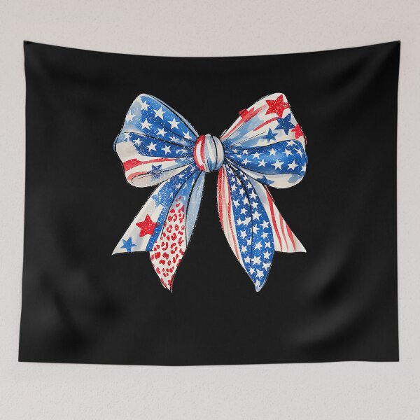Item preview, Cute Coquette Bow American Flag USA Funny 4th Of July Fourth designed and sold by Boutkimaewab.
